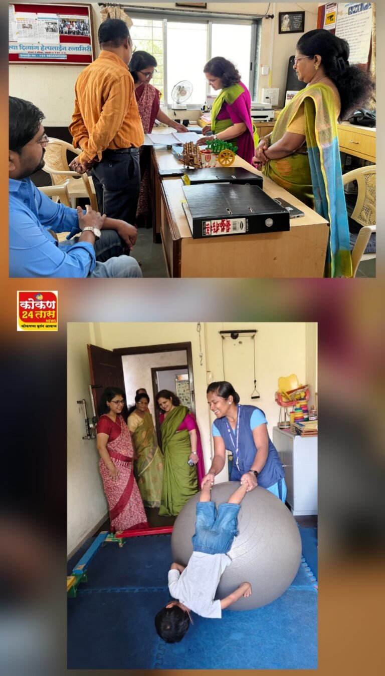 मुख्य कार्यकारी अधिकारी जिल्हा परिषद रत्नागिरी वैदेही रानडे यांनी केली आस्था च्या कामाची पाहणी.